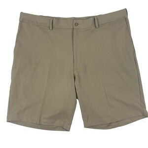 PRO TOUR Size 42 Coolplay Beige Shorts Golf 100% Polyester Flat Front Activewear